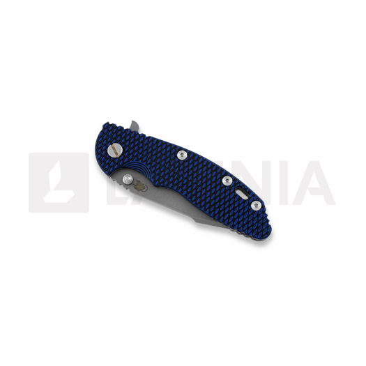 Hinderer XM-18 3,5" M390 Harpoon Spanto sulankstomas peilis, blue/black