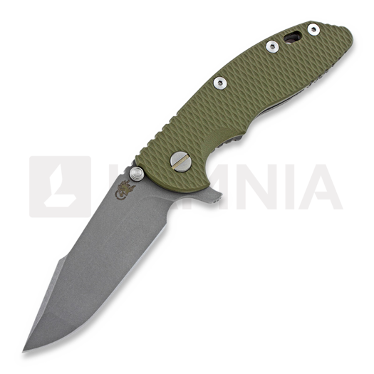 Hinderer XM-18 3,5" M390 Harpoon Spanto sulankstomas peilis, žalia