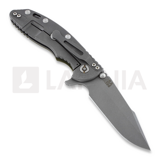 Hinderer XM-18 3,5" M390 Harpoon Spanto sulankstomas peilis, žalia