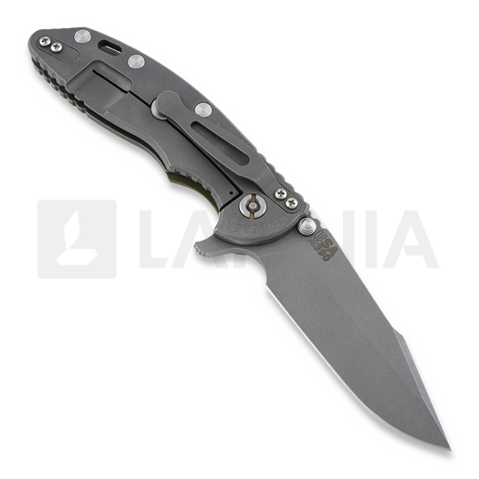 Coltello pieghevole Hinderer XM-18 3,5" M390 Harpoon Spanto, verde