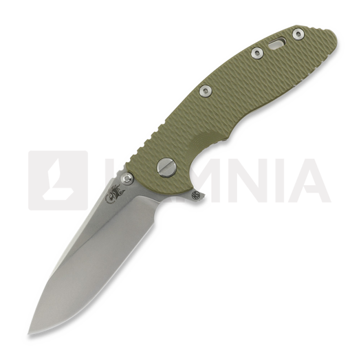 Hinderer XM-18 3.5 Magnacut Skinny Slicer Tri-Way, OD green G-10