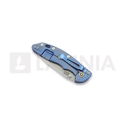 Hinderer XM-18 3,5" Non-flipper Slicer k&auml;&auml;nt&ouml;veitsi, sininen