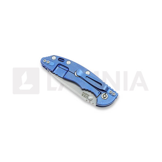 Hinderer XM-18 3,5" Non-flipper Slicer k&auml;&auml;nt&ouml;veitsi, blue/black