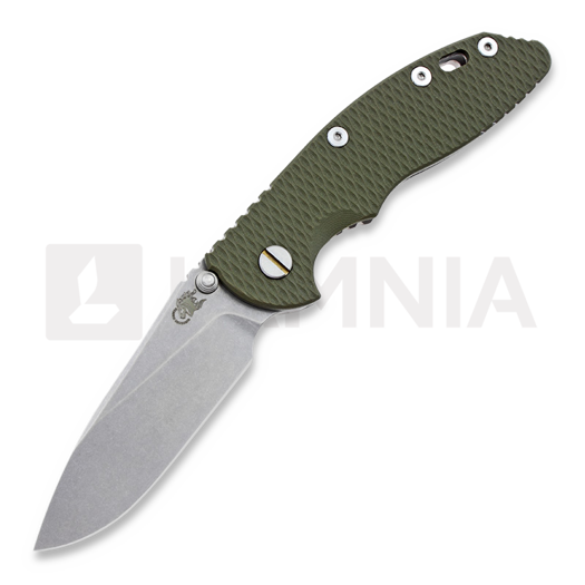 Coltello pieghevole Hinderer XM-18 3,5" Non-flipper Slicer, verde