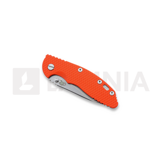 Hinderer XM-18 3,5" Non-flipper Slicer sulankstomas peilis, oranžinėnge