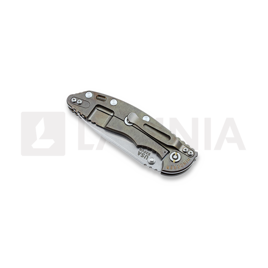 Hinderer XM-18 3,5" Non-flipper Slicer sulankstomas peilis, Ti bronze, pilka