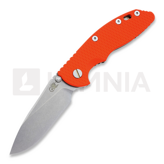 Couteau pliant Hinderer XM-18 3,5" Non-flipper Slicer, Ti bronze, orange