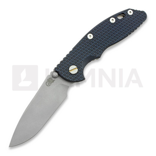 Couteau pliant Hinderer XM-18 3,5" Non-flipper Slicer WF, blue/black