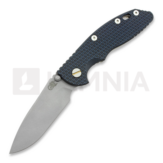 Navalha Hinderer XM-18 3,5" Non-flipper Slicer WF, blue/black