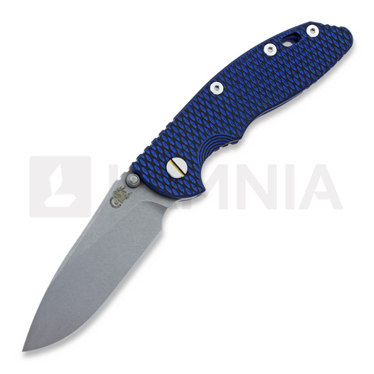 Navalha Hinderer XM-18 3,5" Non-flipper Slicer WF, blue/Ti blue