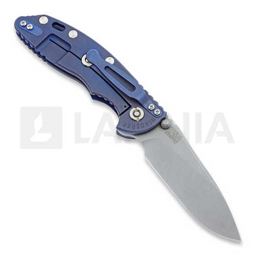 Hinderer XM-18 3,5" Non-flipper Slicer WF sulankstomas peilis, blue/Ti blue