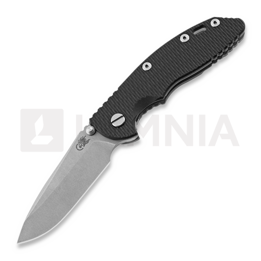 Hinderer XM-18 3,5" Non-flipper Spearpoint WF fällkniv, svart