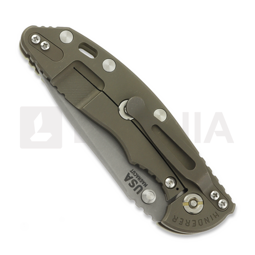 Hinderer XM-18 3.5 Recurve Magnacut Non-Flipper Battle Bronze OD Green G-10