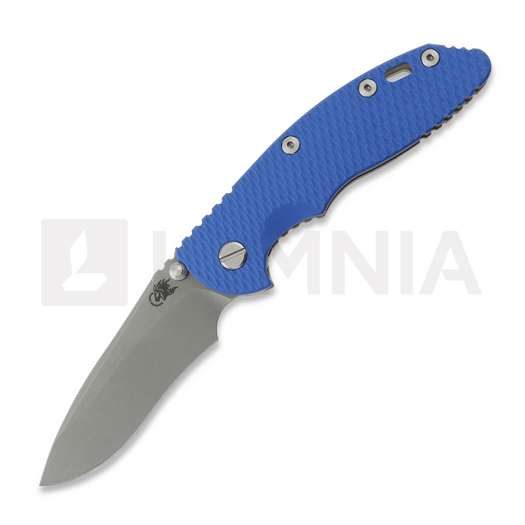 Hinderer XM-18 3.5 Recurve Magnacut Non-Flipper Working Finish Blue G-10