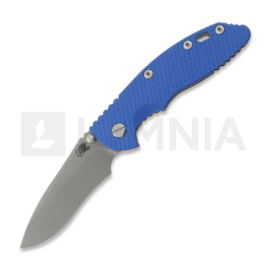 Hinderer XM-18 3.5 Recurve Magnacut Non-Flipper Working Finish Blue G-10