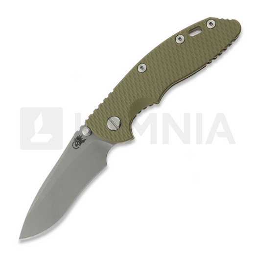 Hinderer XM-18 3.5 Recurve Magnacut Non-Flipper Working Finish OD Green G-10