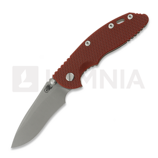 Hinderer XM-18 3.5 Recurve Magnacut Non-Flipper Working Finish Red G-10