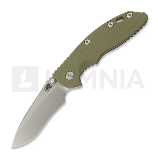 Hinderer XM-18 3.5 Recurve Magnacut Non-Flipper Working Finish/Stonewash OD Green G-10