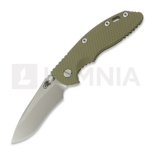 Hinderer XM-18 3.5 Recurve Magnacut Non-Flipper Working Finish/Stonewash OD Green G-10