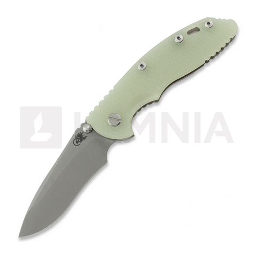 Hinderer XM-18 3.5 Recurve Magnacut Non-Flipper Working Finish Translucent Green G-10