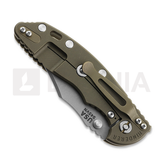 Coltello pieghevole Hinderer XM-18 3.5 S45VN Bowie Non Flipper Tri-Way Battle Bronze Coyote G10
