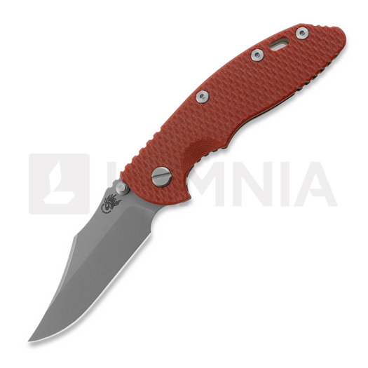 Couteau pliant Hinderer XM-18 3.5 S45VN Bowie Non Flipper Tri-Way Battle Bronze Red G10
