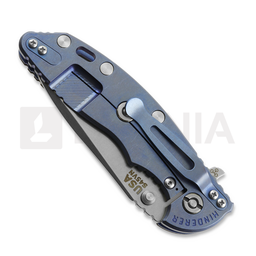 Couteau pliant Hinderer XM-18 3.5 S45VN Spanto Tri-Way Stonewash Blue Black G10