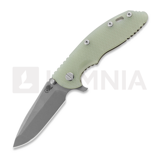 Hinderer XM-18 3.5 S45VN Spanto Tri-Way Working Finish Translucent Green G10 접이식 나이프