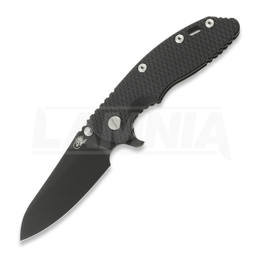 Navaja Hinderer XM-18 3.5 Sheepsfoot, S45VN Battle Black, Black