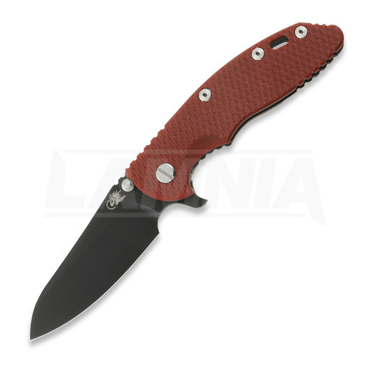 Hinderer XM-18 3.5 Sheepsfoot 접이식 나이프, S45VN Battle Black, red