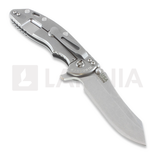 Hinderer XM-18 3,5" Skinner sulankstomas peilis, black/blue