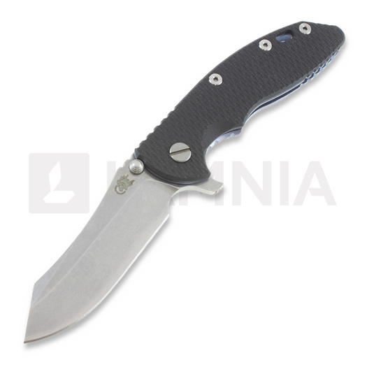 Hinderer XM-18 3,5" Skinner foldekniv, black/TI blue