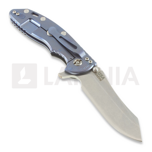 Coltello pieghevole Hinderer XM-18 3,5" Skinner, black/TI blue