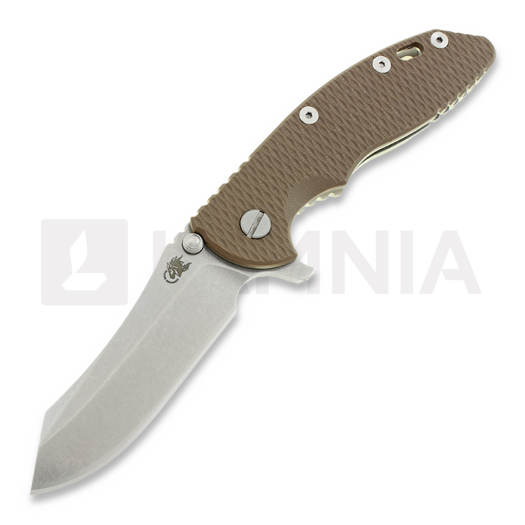 Navalha Hinderer XM-18 3,5" Skinner, marrom