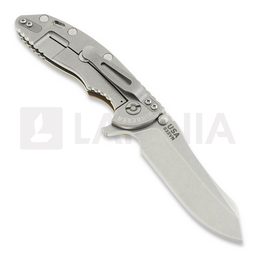 Hinderer XM-18 3,5" Skinner sulankstomas peilis, ruda