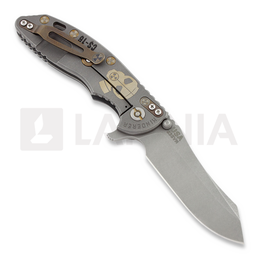 Hinderer XM-18 3,5" Skinner Containment Series sulankstomas peilis, dark grey
