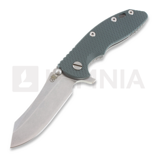 Hinderer XM-18 3,5" Skinner sulankstomas peilis, dark green/Ti battle grey