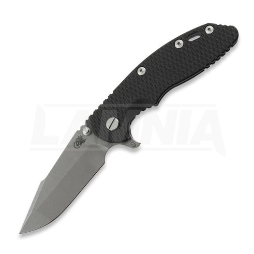 Couteau pliant Hinderer XM-18 3.5 Skinny Harpoon Spanto, Magnacut, Battle Blue, noir