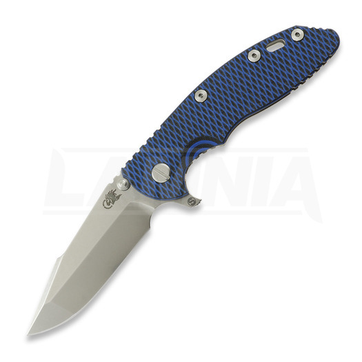 Hinderer XM-18 3.5 Skinny Harpoon Spanto fällkniv, Magnacut, Stonewash, blue/black