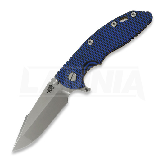 Складной нож Hinderer XM-18 3.5 Skinny Harpoon Spanto, Magnacut, Stonewash Bronze, blue/black