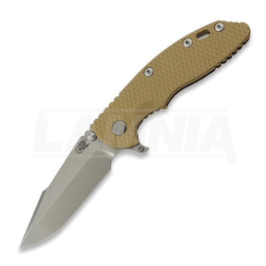 Hinderer XM-18 3.5 Skinny Harpoon Spanto összecsukható kés, Magnacut, Stonewash Bronze, coyote