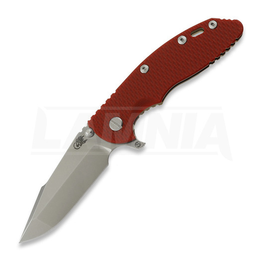 Hinderer XM-18 3.5 Skinny Harpoon Spanto sulankstomas peilis, Magnacut, Stonewash Bronze, raudona