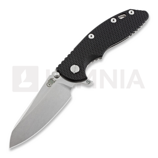 Hinderer XM-18 3.5 Skinny Sheepsfoot 折叠刀, stonewash, 黑色