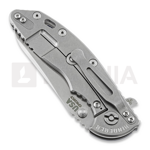 Hinderer XM-18 3.5 Skinny Sheepsfoot 折叠刀, stonewash, 藍色