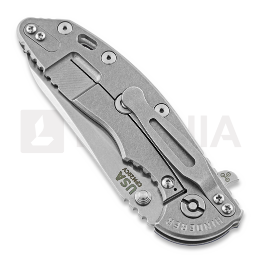 Hinderer XM-18 3.5 Skinny Sheepsfoot sulankstomas peilis, stonewash, blue/black
