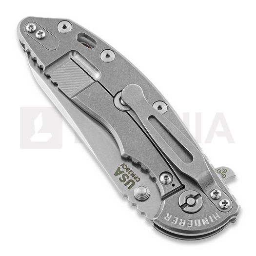 Hinderer XM-18 3.5 Skinny Sheepsfoot 折叠刀, stonewash, fde