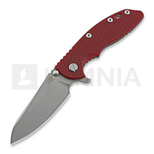 Skladací nôž Hinderer XM-18 3.5 Skinny Sheepsfoot, working finish, červená