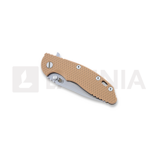 Hinderer XM-18 3,5" Slicer sulankstomas peilis, brown G10/Ti bronze