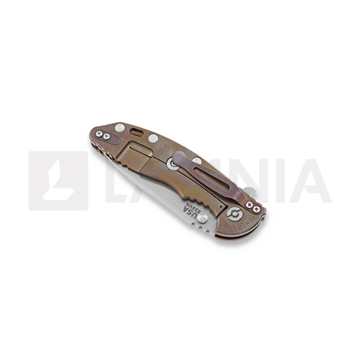 Coltello pieghevole Hinderer XM-18 3,5" Slicer, brown G10/Ti bronze
