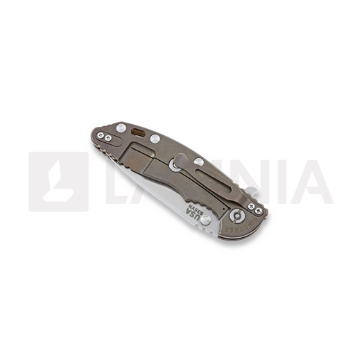 Hinderer XM-18 3,5" Slicer sulankstomas peilis, FDE G-10/Ti bronze